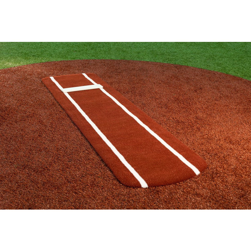 Paisley's Signature Non-Skid Softball Pitching Mat with Spikes red diagonal view