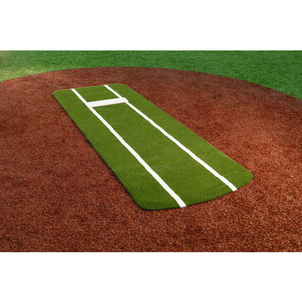 Paisley's Pro Softball Pitching Mat with Non Skid Back green diagonal view