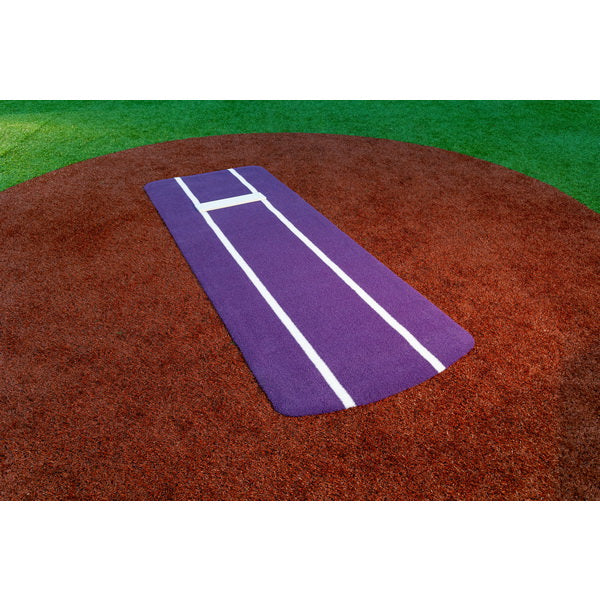 Paisley's Pro Softball Pitching Mat with Non Skid Back purple with lines