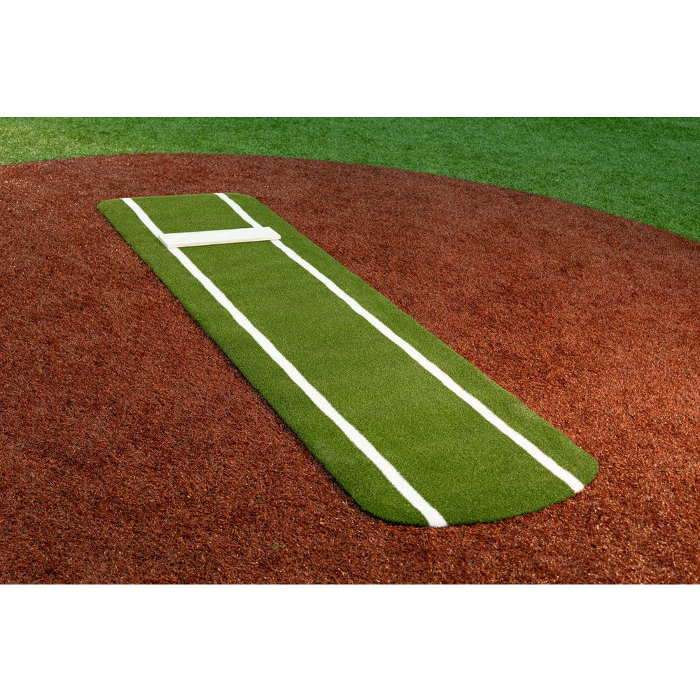 Paisley's Signature Softball Pitching Mat with Power Line green diagonal view