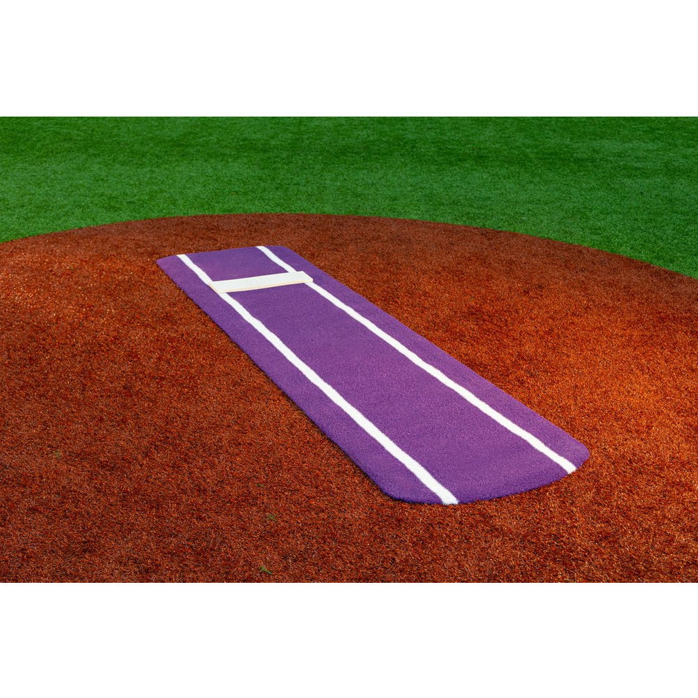 Paisley's Signature Softball Pitching Mat with Power Line purple diagonal view