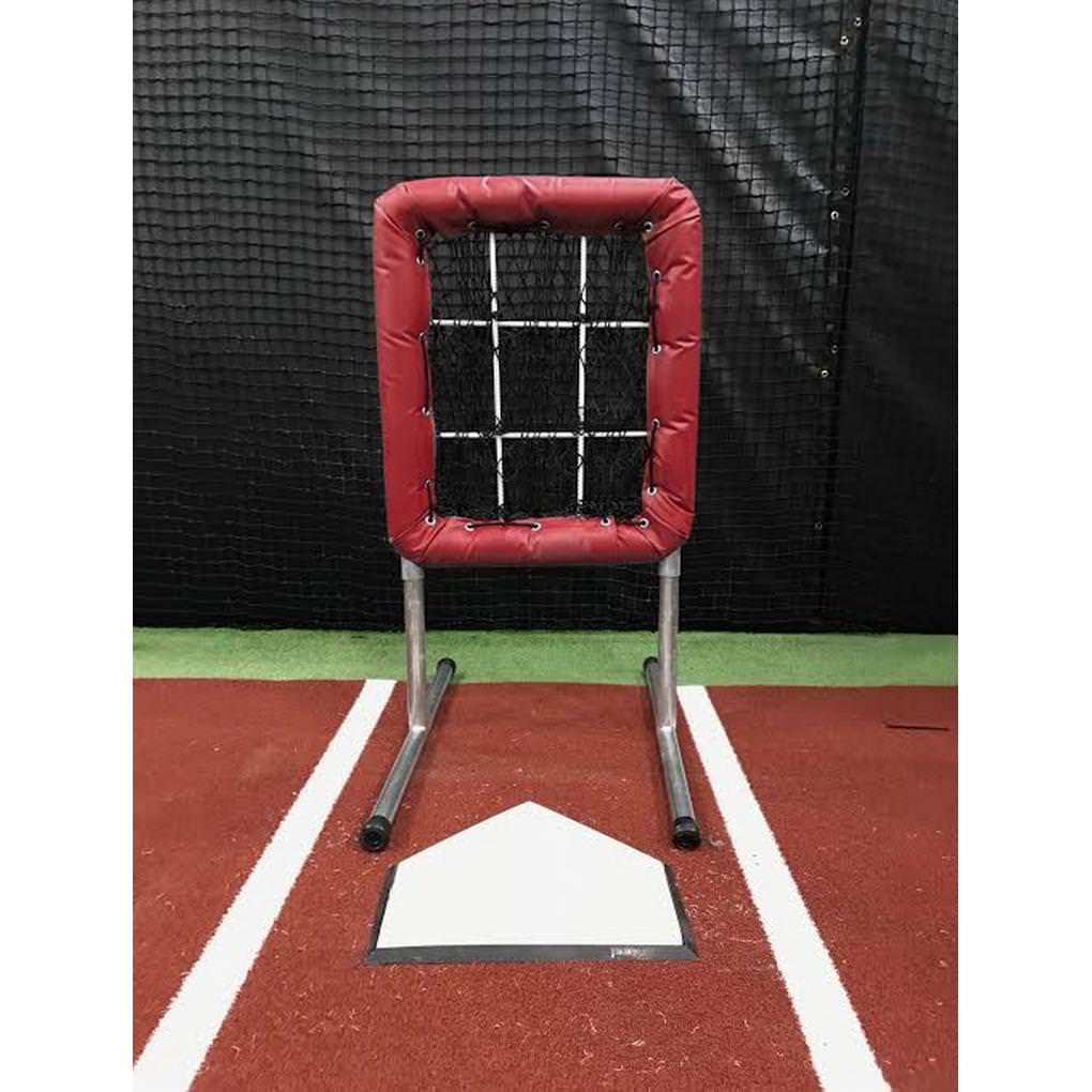 Pitcher's Pocket 9 Hole for Baseball Pitching Training Aid Front View Red