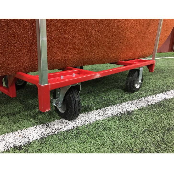 Portolite Pitching Mound Cart with Clay Mound Close Up 