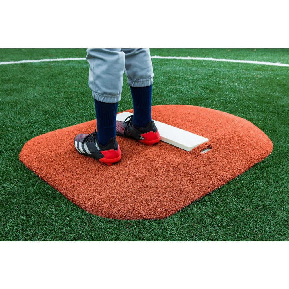 PortoLite 4" Youth Portable Pitching Mound red close up view