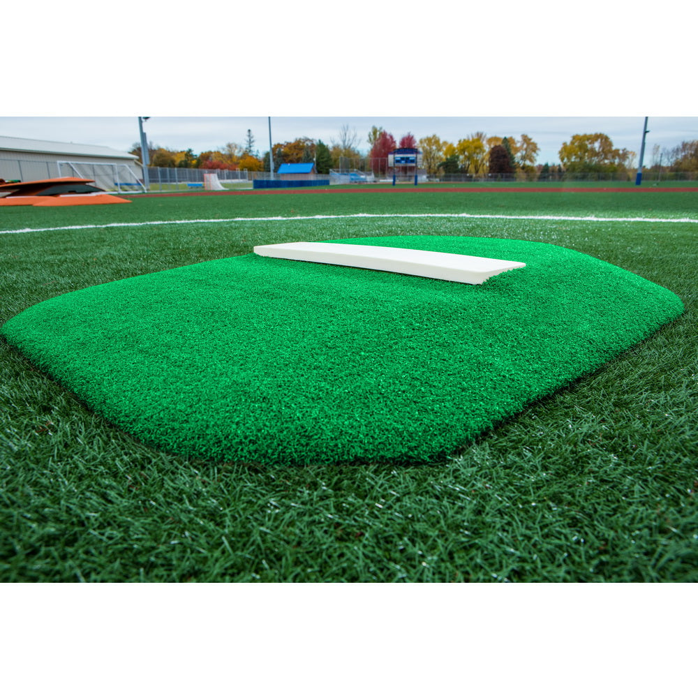 PortoLite 4" Youth Portable Pitching Mound green close up view