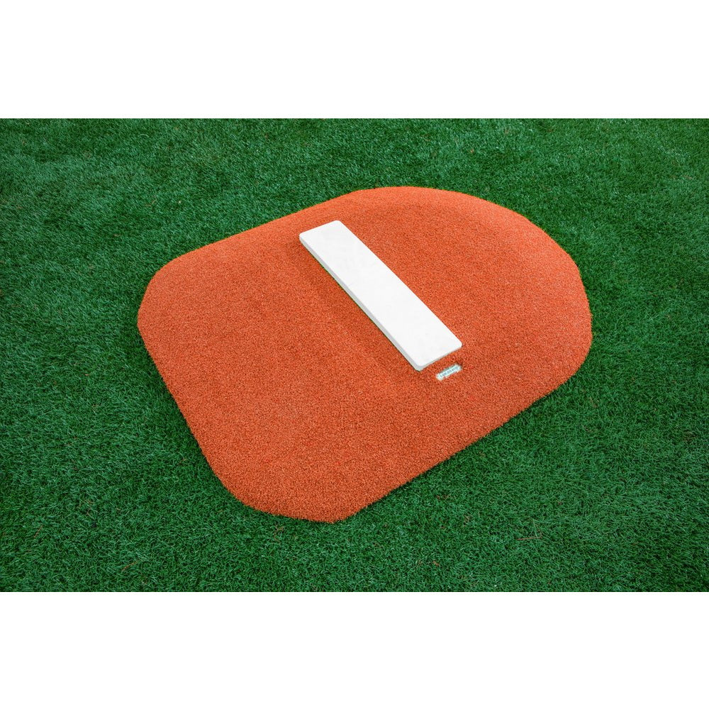 PortoLite 4" Youth Portable Pitching Mound red on green field turf