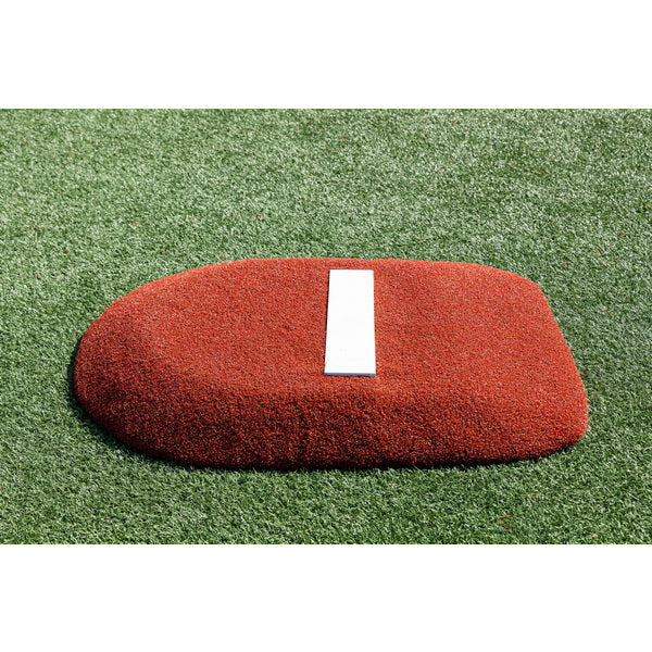 PortoLite 4" Youth Portable Pitching Mound Red on Green Turf