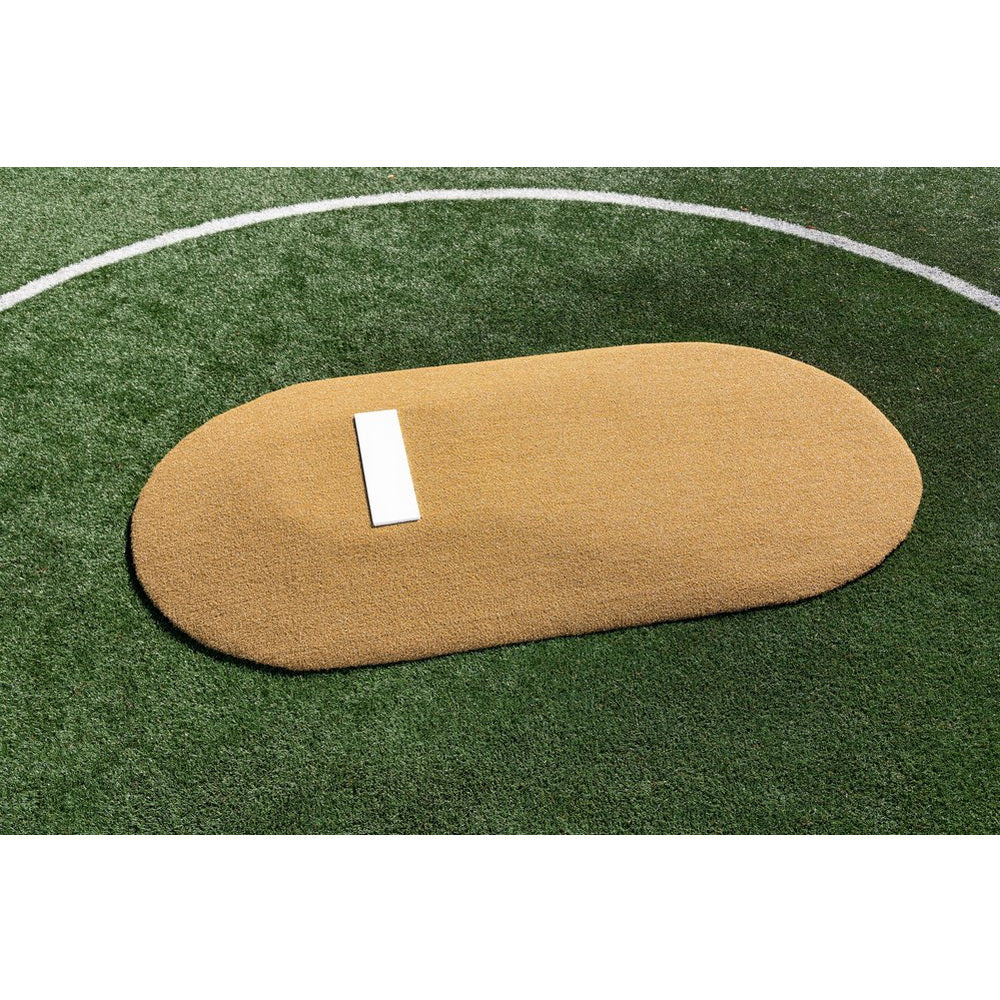 PortoLite 6" Full-Size Youth League Portable Pitching Mound tan top side view