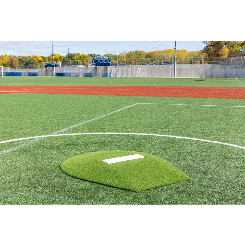 PortoLite 6" Stride Off Portable Youth Pitching Mound For Baseball green semi front view
