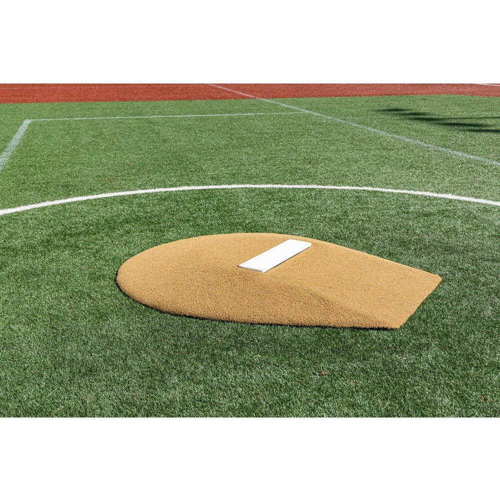 PortoLite 6" Stride Off Portable Youth Pitching Mound For Baseball tan semi front view