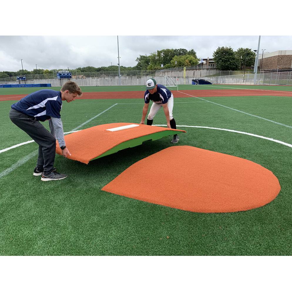 PortoLite 6" Two-Piece Youth League Pitching Mound clay split lifted