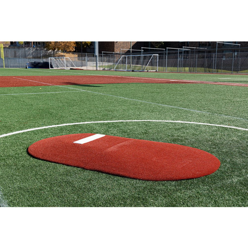 PortoLite 6" Two-Piece Youth League Pitching Mound red semi front view