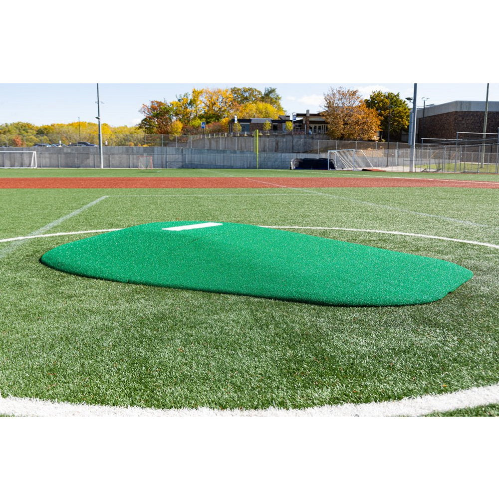 PortoLite Two-Piece 10" Portable Pitching Mound green side view