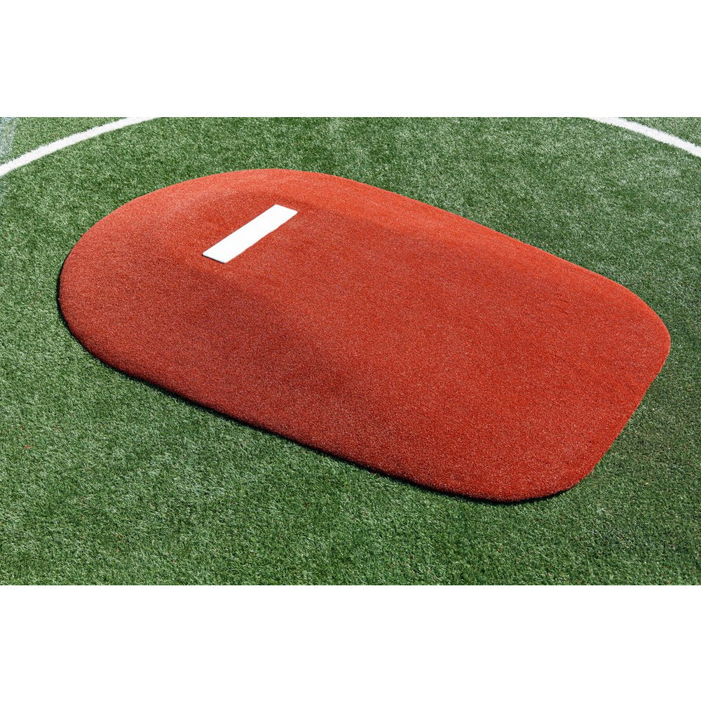 Portolite 10" Full Length Portable Pitching Mound for High School red top view