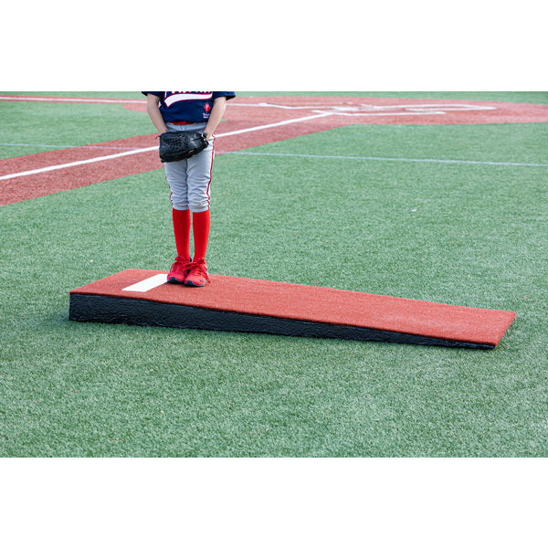 Portolite Jr. Practice Portable Pitching Mound red pitcher standing