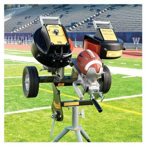 Snap Attack Football Throwing Machine on field