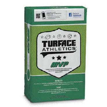 Turface MVP Infield Soil Conditioner in green packaging