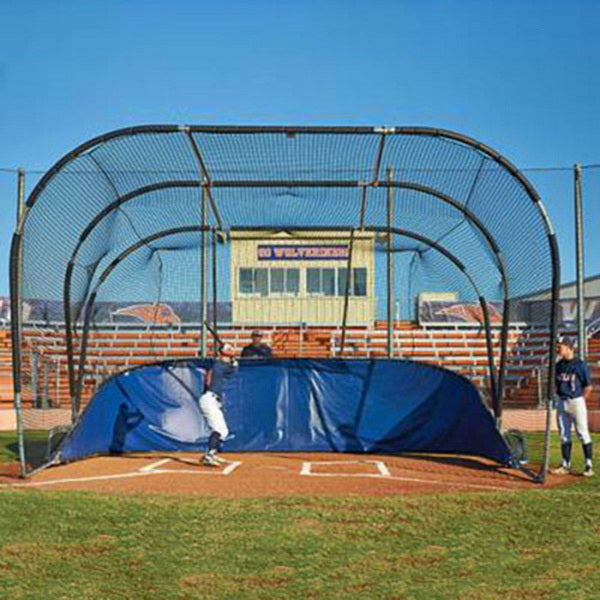 Big Bubba Elite Portable Backstop Hitting Turtle for Baseball Front View