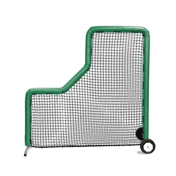 Bullet L-Screen for Baseball 7' x 7'  Green With Wheels
