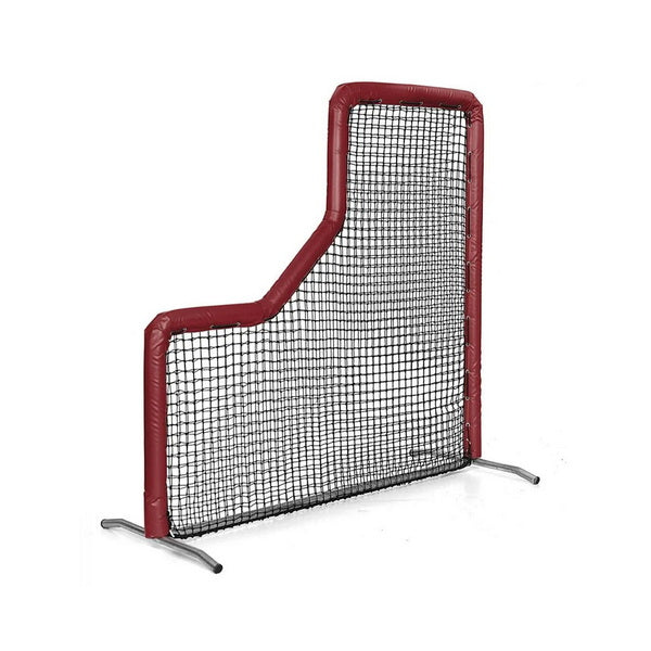 Bullet L-Screen for Baseball 7' x 7'  Maroon Side View