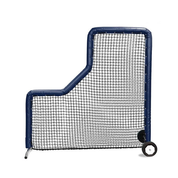 Bullet L-Screen for Baseball 7' x 7' Navy With Wheels