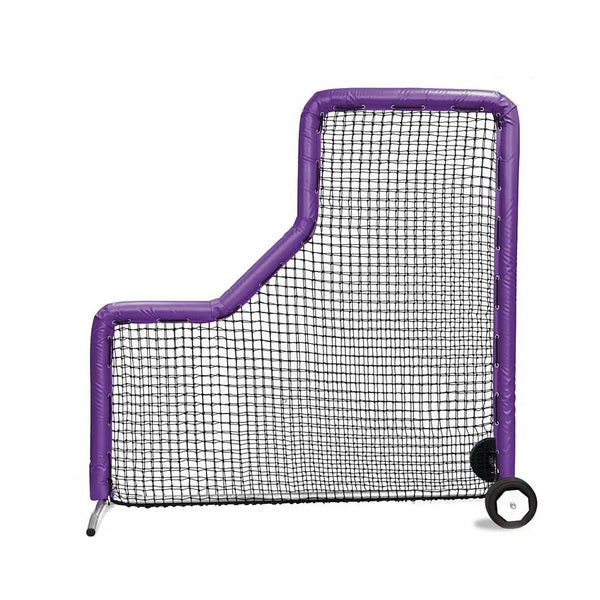 Bullet L-Screen for Baseball 7' x 7' Purple With Wheels