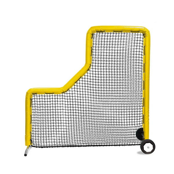 Bullet L-Screen for Baseball 7' x 7' Yellow With Wheels