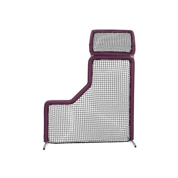 Bullet L-Screen for Baseball with Overhead Protector Maroon