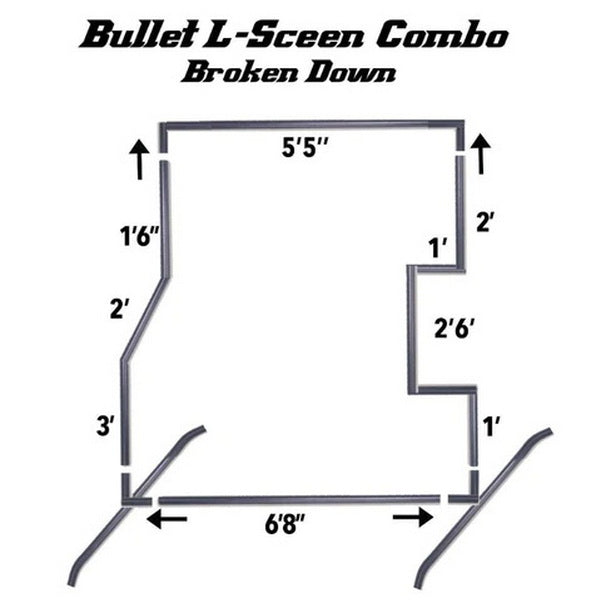 Combo L-Screen for Baseball & Softball 7' x 7' Assembly