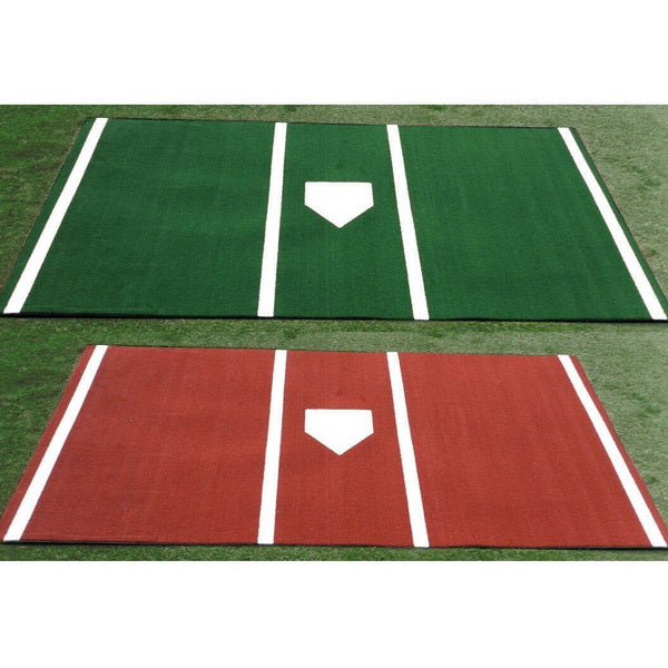 Deluxe 6' x 12' Batting Mat Green and Clay