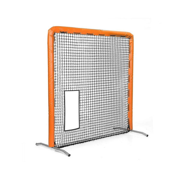 Fast Pitch Softball Bullet Screen 7' x 7' Orange Side View