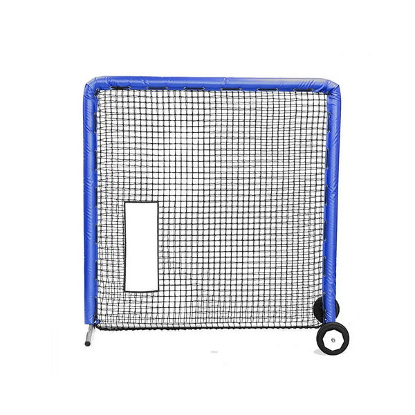 Fast Pitch Softball Bullet Screen 7' x 7' Royal With Wheels