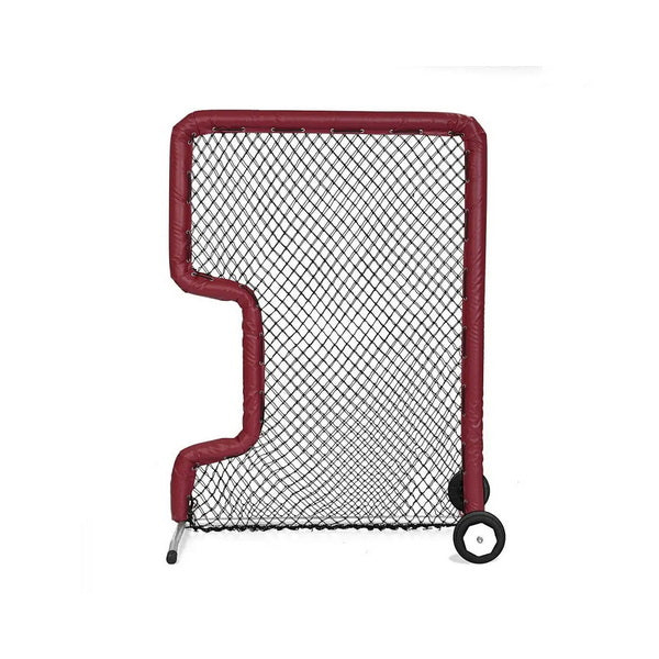 Front Toss Bullet Protective Screen 7' x 5' Maroon With Wheels