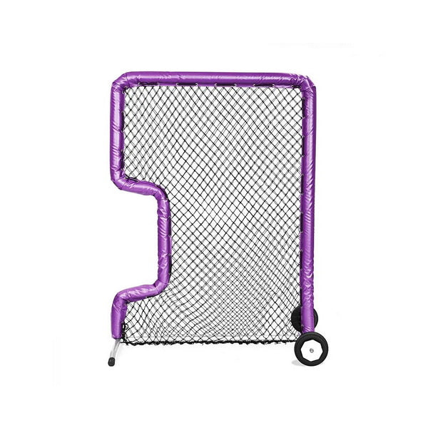 Front Toss Bullet Protective Screen 7' x 5' Purple With Wheels