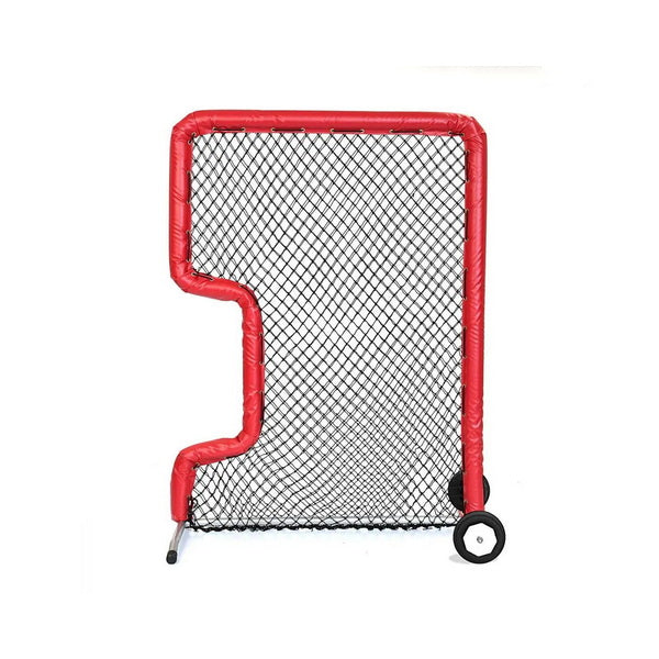 Front Toss Bullet Protective Screen 7' x 5' Red With Wheels