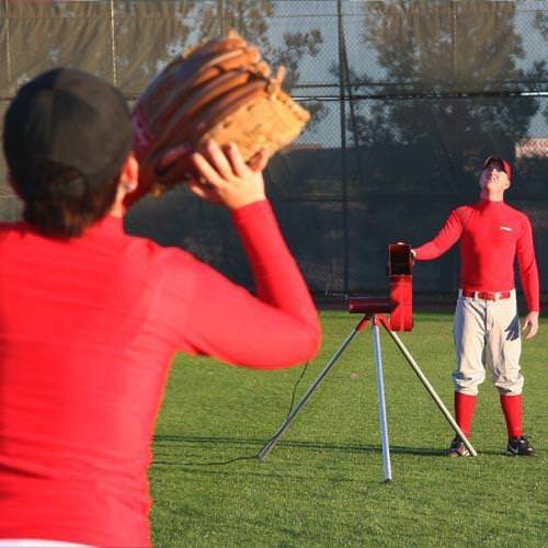 Softball 12 Inch Slow Pitch & Fast Pitch Pitching Machine Field Practice with Catcher 