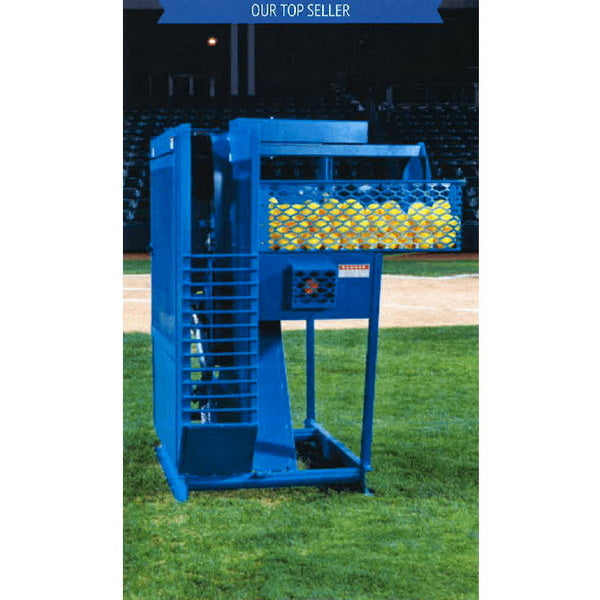 Iron Mike MP-6 Baseball Pitching Machine In The Field