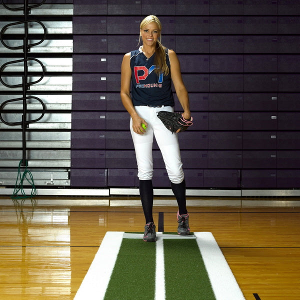 Jennie Finch Lane Pro Softball Pitching Mat Front View