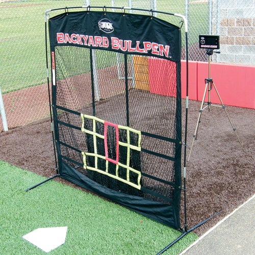 Jugs Backyard Bullpen Pitching Net Side Angled View
