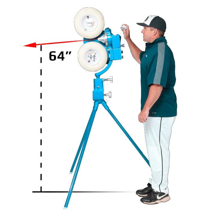 Jugs BP2 Baseball Pitching Machine Height