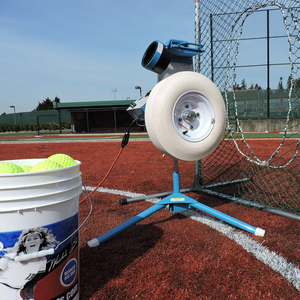 Jugs Changeup Super Softball Pitching Machine In Practice