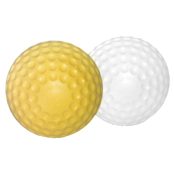 Jugs Dimpled Baseballs For Pitching Machines White and Optic Yellow Options