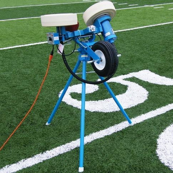 Jugs Field General Football Machine Front Side Angle