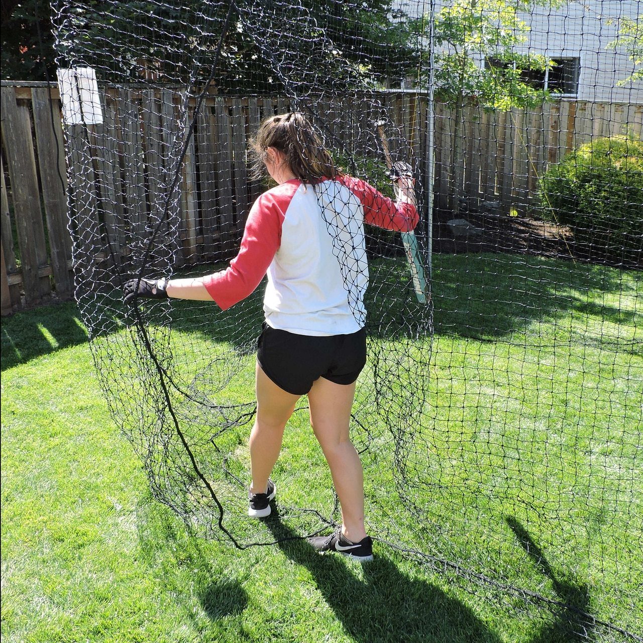 Jugs Hit at Home Complete Backyard Batting Cage Opening