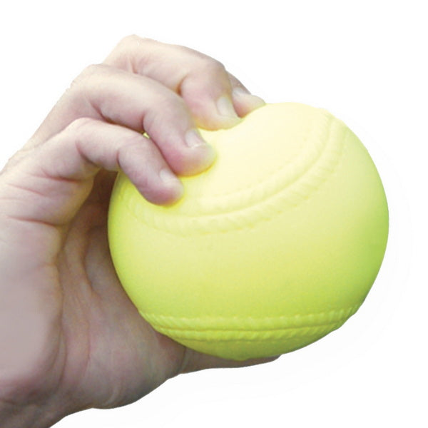 Jugs Lite-Flite Pitching Machine Softballs Close Up In Hand