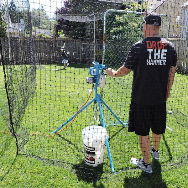 Jugs PS50 Baseball And Softball Combo Pitching Machine In Practice