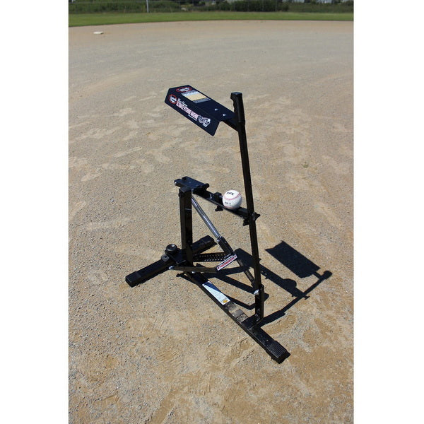 Louisville Slugger Black Flame Pitching Machine Side View