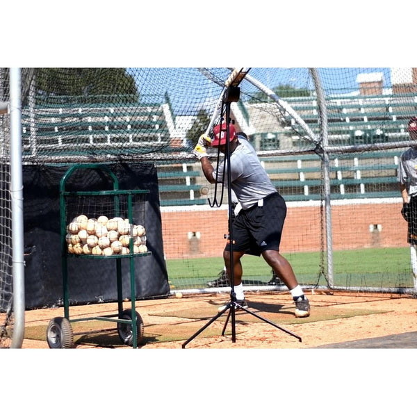 Louisville Slugger Soft-Toss Pitching Machine / Batting Tee In Action