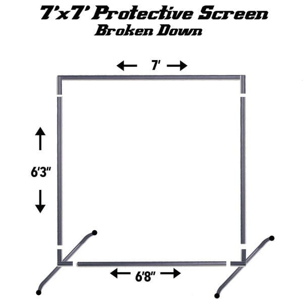 On Field Protective Bullet Screen 7' x 7' Assembly