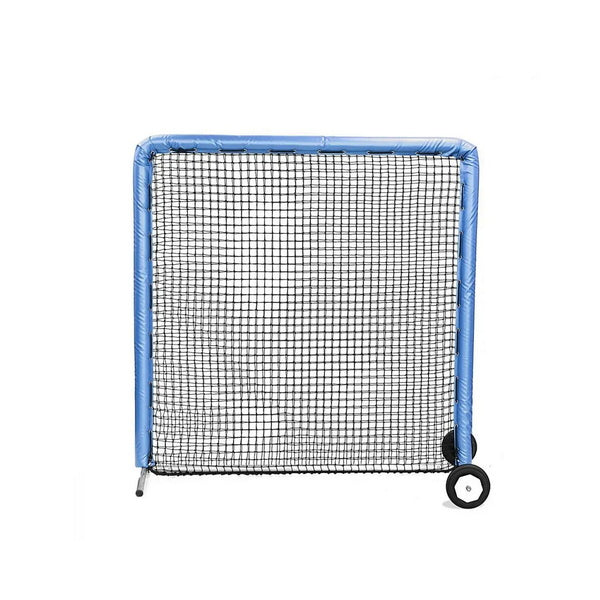 On Field Protective Bullet Screen 7' x 7' Columbia Blue With Wheels